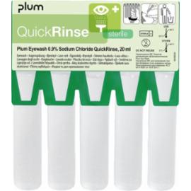 PLQUICKRINSE - Płyn do płukania oczu Eye Wash zapewnia szybką ulgę w przypadku dostania się kurzu lub brudu do oka lub w przypadku suchości oczu - 10 ampułek - 200 ml
