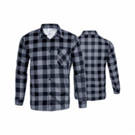 KOSZULA FLANELOWA SZ - KOSZULA FLANELOWA SZARA bawełniana tkanina drapana dwustronnie 100% bawełny 170 g/m² wyprodukowana w Polsce - S-2XL