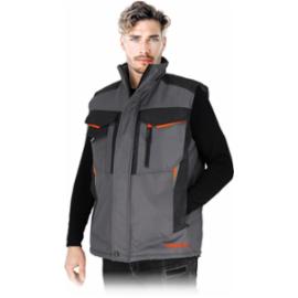 PRO-V - Bezrękawnik ochronny ocieplany męski stójka polarowa podszewka 100% poliester 160 g/m2 zapinany zamek błyskawiczny i na rzepy oraz napy - M-3XL