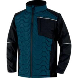 SOON - CIEPŁA KURTKA HYBRYDOWA 2 W 1 Z PIKOWANYM KORPUSEM Z LEKKIEGO POLIESTRU PONGEE Z RECYKLINGU I ODPINANYMI RĘKAWAMI Z WODOODPORNEGO SOFTSHELLU - S-3XL