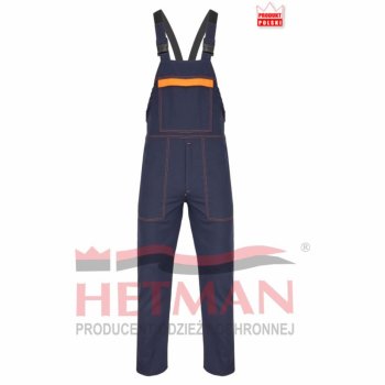 Ogrodniczki trudnopalne antystatyczne granatowe PAN SPAWALNIK ANTISTATIC AW 