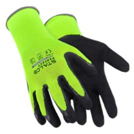 Rękawice poliestrowe powłoka lateksowa pewny chwyt splot 13g ściągacz splot waflowy LATEX FOAM 