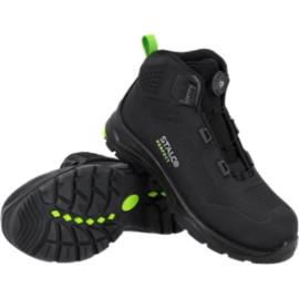 Lekki trzewik tkanina pokryta TPU zapięcie żyłka pokrętło siateczki mesh podnosek i wkładka antyprzebiciowa kompozyt podeszwa PU/guma antystatyczna khaki czarny SPINNER HIGH S3S - 40-48