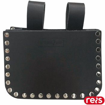 TORDEK2K - torba dekarska skórzana, dwie kieszenie, podwójnie nitowana - 11x16x8 cm.