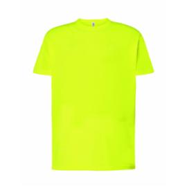 T-shirt JHK TSRA 150 - T-SHIRT męski fluorescencyjny z krótkim rękawem wzmocniony lycrą ściągacz, 100% bawełna, 155-160g - 4 kolory - XS-3XL