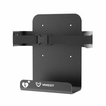 Uchwyt ścienny metalowy wieszak na defibrylator zapewnia szybki łatwy dostęp do urządzenia AED Vivest PowerBeat X1/X3 - 19,5x21,5x7 cm