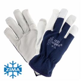 URG-1221 OCIEPLANE NIEBIESKIE - Rękawice ocieplane skórzane 1221 - 9-10