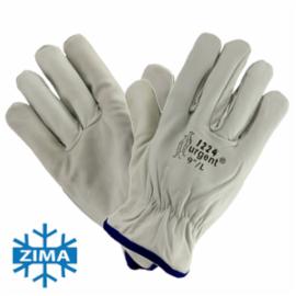 URG-1224 OCIEPLANE BIAŁE - Rękawice ocieplane z licowej skóry koziej miękka wysokiej jakości zapewnia doskonały komfort pracy bez utraty odporności całość ze skóry z mankietem - 9-10