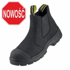 Trzewiki nubuk sztyblet bezpieczny kompozytowy podnosek antyelektrostatyczne absorpcja energii w pięcie podeszwa guma czarny transport logistyka kurier magazyn kompozytowy podnosek URG-130 S1 - 39-47