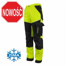 Spodnie robocze ocieplane odblaskowe do pasa ochrona przed mrozem wiatrem monter instalator mechanik magazyn widlak kierowca RIP-STOP OXFORD 300D URG_751 - 44-62