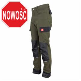 Spodnie robocze do pasa kieszenie wielofunkcyjne i na nakolanniki nylon spandex outdoor zielone oliwka URG-768_SPODNIE OUTDOOR - 44-62