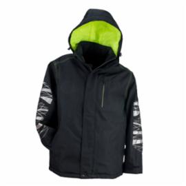 URG-921_BLACK - Kurtka ocieplana męska na zamek błyskawiczny 2 boczne kieszenie 1 na klatce piersiowej wszystkie posiadają zamek błyskawiczny na rękawach rzepy 100% poliester 185 g/m² - M-3XL