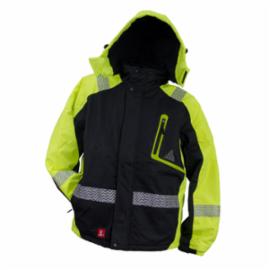 Kurtka ocieplana męska z kapturem 100% POLIESTER wewnętrzna strona ocieplona POLAR URG-Y-263 YELLOW - M-5XL