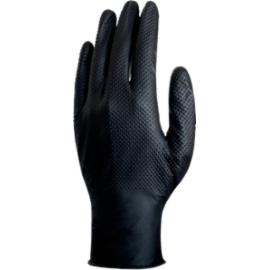 V1600 - Jednorazowe nitrylowe rękawice chemiczne zapewniają doskonalą chwytność w środowiskach zaolejonych dzięki zastosowanej fakturze. - 6-10