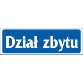 ZZ-11 - Znak Dział zbytu - 90x240