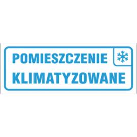 ZZ-114 - Znak Pomieszczenie kliamtyzowane - 90X240