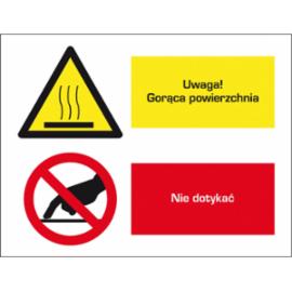 ZZ-2OZ - Znak BHP Uwaga! Gorąca powierzchnie/ Nie dotykać - 220x300