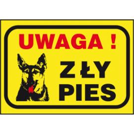 ZZ-79 - Znak Uwaga! Zły pies - 130X190