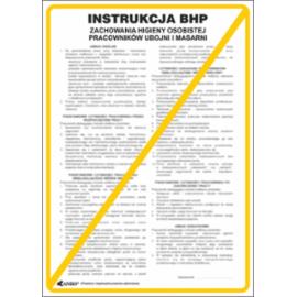ZZ-IBG18 - Instrukcja BHP i PPOŻ BHP zachowania higieny osobistej pracowników ubojni i masarni - 250x350